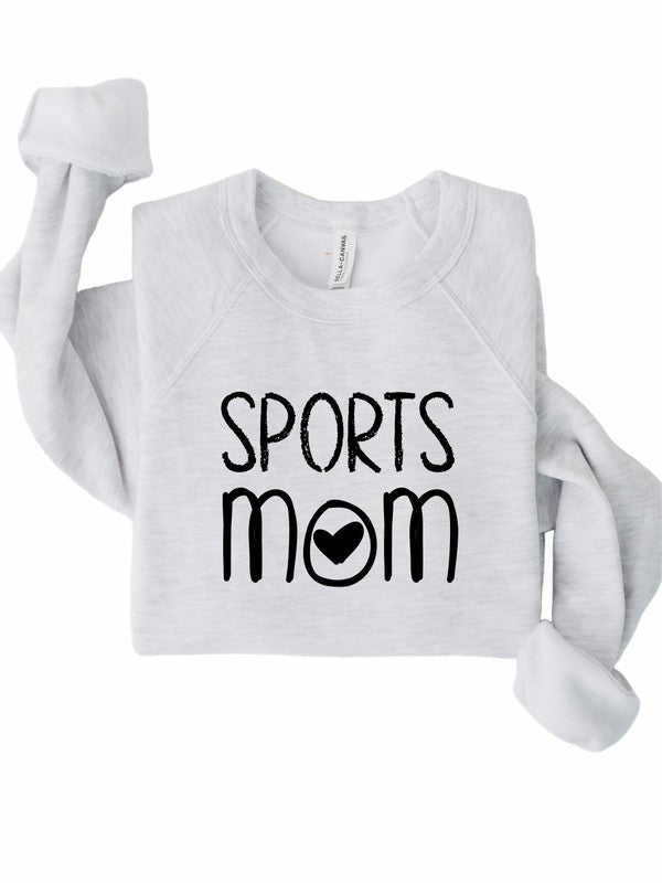 Sports Mom Heart Premium Bella Canvas Sweatshirt