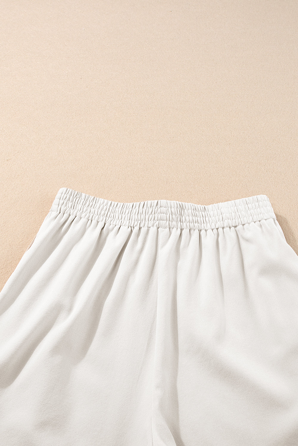 White Ricrac Trim Tank Top Elastic Waist Shorts Set