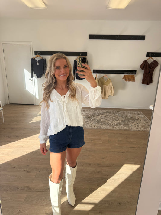 The White Ruffle Top