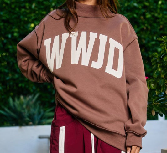 PREORDER- WWJD revisable AMEN mock neck